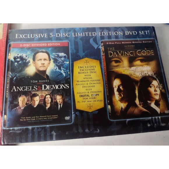 Blown Away Angels & Demons The Da Vinci Code DVD Movie Combo NEW Tom Hanks Jones - Picture 2 of 10